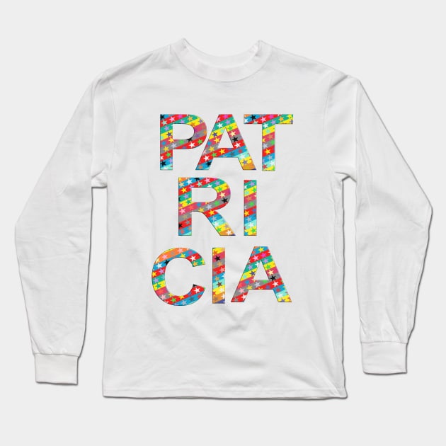 Patricia, name, typography Long Sleeve T-Shirt by Furashop